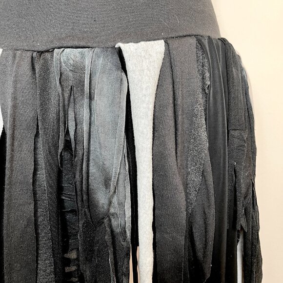 Gray Mummy Skirt Size Small Medium Fringe Top Cosplay Costume Tattered Torn Goth - Picture 6 of 15